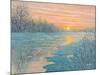 Winter Sunset-Kevin Dodds-Mounted Giclee Print