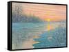 Winter Sunset-Kevin Dodds-Framed Stretched Canvas