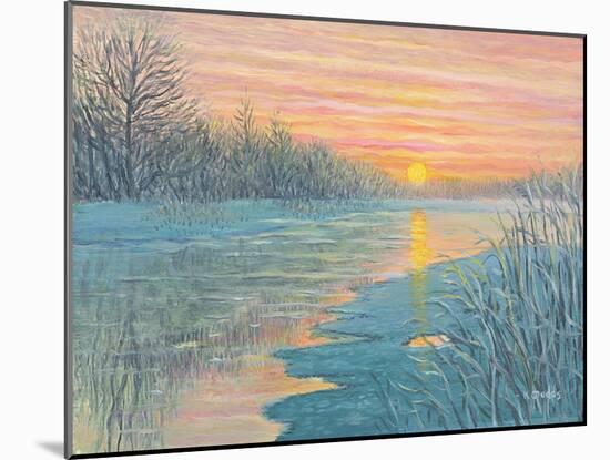 Winter Sunset-Kevin Dodds-Mounted Giclee Print