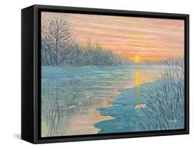 Winter Sunset-Kevin Dodds-Framed Stretched Canvas