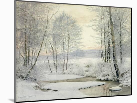 Winter Sunset-James Thomas Watts-Mounted Giclee Print