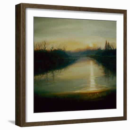 Winter Thames, 2009-Lee Campbell-Framed Giclee Print