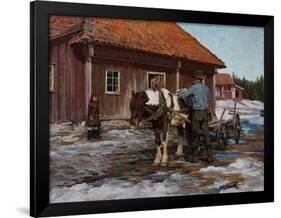 Winter thaw, 1889-Axel Hjalmar Ender-Framed Giclee Print