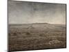 Winter, the Plain of Chailly, C.1862-66 (Pastel on Paper)-Jean-Francois Millet-Mounted Giclee Print