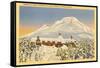 Winter, Timberline Lodge, Oregon-null-Framed Stretched Canvas