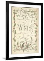 Winter - Title Page Illustrated With Holly, Icicles and Mistletoe-Thomas Miller-Framed Giclee Print