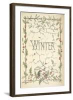 Winter - Title Page Illustrated With Holly, Icicles and Mistletoe-Thomas Miller-Framed Giclee Print