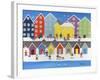 Winter Town Beach-Gordon Barker-Framed Giclee Print