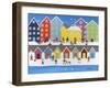 Winter Town Beach-Gordon Barker-Framed Giclee Print