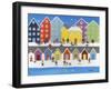 Winter Town Beach-Gordon Barker-Framed Giclee Print