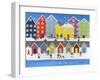 Winter Town Beach-Gordon Barker-Framed Giclee Print