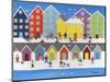 Winter Town Beach-Gordon Barker-Mounted Giclee Print