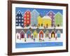 Winter Town Beach-Gordon Barker-Framed Giclee Print