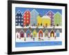 Winter Town Beach-Gordon Barker-Framed Giclee Print