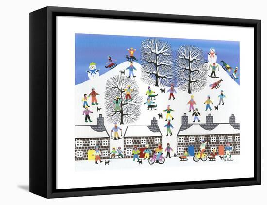 Winter Town-Gordon Barker-Framed Stretched Canvas