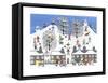 Winter Town-Gordon Barker-Framed Stretched Canvas
