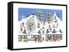 Winter Town-Gordon Barker-Framed Stretched Canvas