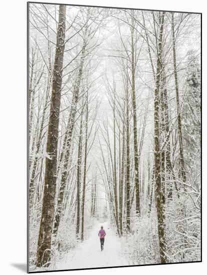Winter Trail Running-Steven Gnam-Mounted Photographic Print