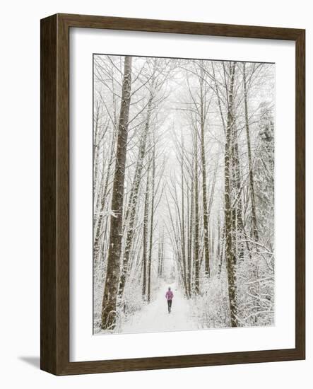 Winter Trail Running-Steven Gnam-Framed Photographic Print