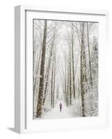 Winter Trail Running-Steven Gnam-Framed Photographic Print