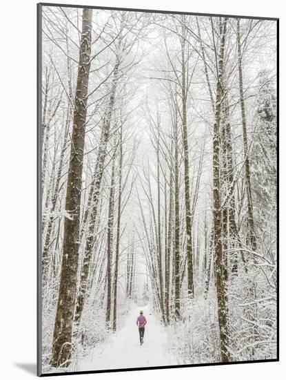 Winter Trail Running-Steven Gnam-Mounted Photographic Print