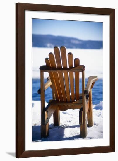 Winter Tranquility, Lake George, New York-George Oze-Framed Photographic Print