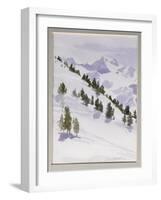 Winter Trees, Haute Nandez, Switzerland, 1989-Sarah Butterfield-Framed Giclee Print