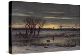 Winter Twilight Near Albany, 1858-George Henry Boughton-Stretched Canvas