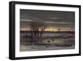 Winter Twilight Near Albany, 1858-George Henry Boughton-Framed Giclee Print