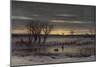 Winter Twilight Near Albany, 1858-George Henry Boughton-Mounted Premium Giclee Print