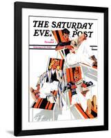 "Winter Vacation," Saturday Evening Post Cover, February 10, 1940-Ski Weld-Framed Giclee Print