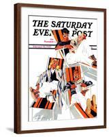 "Winter Vacation," Saturday Evening Post Cover, February 10, 1940-Ski Weld-Framed Giclee Print