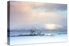Winter View across Lochain Na H'Achlaise at Dawn, Rannoch Moor, Highland, Scotland, United Kingdom-Karen Deakin-Stretched Canvas