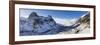 Winter View Down Snow-Covered Glencoe Showing Three Sisters of Glencoe and the A83-Lee Frost-Framed Photographic Print