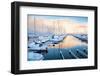 Winter View of a Marina in Trondheim-Olga Miltsova-Framed Photographic Print