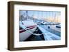 Winter View of a Marina in Trondheim-Olga Miltsova-Framed Photographic Print