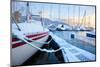 Winter View of a Marina in Trondheim-Olga Miltsova-Mounted Photographic Print