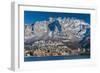 Winter View of City of Lecco with Mount Resegone in the Background, Lake Como, Lombardy, Italy-Stefano Politi Markovina-Framed Photographic Print