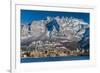 Winter View of City of Lecco with Mount Resegone in the Background, Lake Como, Lombardy, Italy-Stefano Politi Markovina-Framed Photographic Print