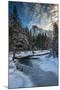 Winter View of Icy Tenaya Creek with Half Dome Mountain Behind, Yosemite National Park, California-Stefano Politi Markovina-Mounted Photographic Print