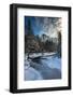 Winter View of Icy Tenaya Creek with Half Dome Mountain Behind, Yosemite National Park, California-Stefano Politi Markovina-Framed Photographic Print