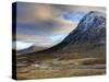 Winter View of Rannoch Moor Showing Lone Whitewashed Cottage on the Bank of a River, Scotland-Lee Frost-Stretched Canvas