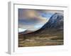 Winter View of Rannoch Moor Showing Lone Whitewashed Cottage on the Bank of a River, Scotland-Lee Frost-Framed Photographic Print