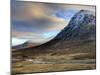 Winter View of Rannoch Moor Showing Lone Whitewashed Cottage on the Bank of a River, Scotland-Lee Frost-Mounted Photographic Print