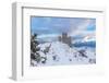 Winter view of Rocca Calascio castle after heavy snowfall, Rocca Calascio-Paolo Graziosi-Framed Photographic Print