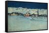 Winter View of Savognino (Savognino Under the Snow)-Giovanni Segantini-Framed Stretched Canvas