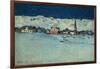 Winter View of Savognino (Savognino Under the Snow)-Giovanni Segantini-Framed Giclee Print