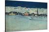 Winter View of Savognino (Savognino Under the Snow)-Giovanni Segantini-Stretched Canvas