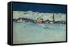 Winter View of Savognino (Savognino Under the Snow)-Giovanni Segantini-Framed Stretched Canvas