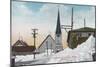 Winter View of Steadman Avenue Covered in Snow - Nome, AK-Lantern Press-Mounted Art Print